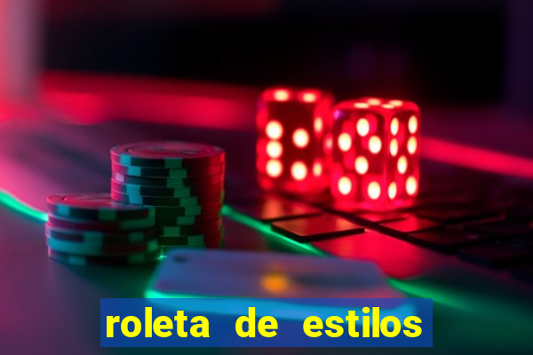 roleta de estilos de roupas